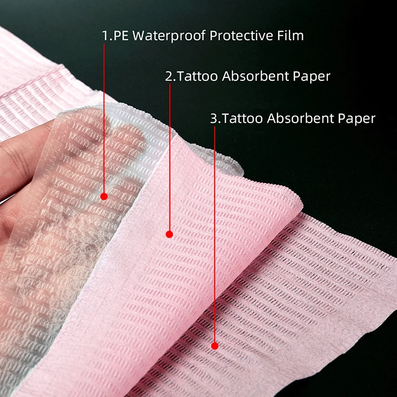 

10Pcs Tatto Waterproof Lint Paper Pad Nails Art Cleaning Disposable Hand Cushion Holder Tablecloth Napkin Manicure Tools