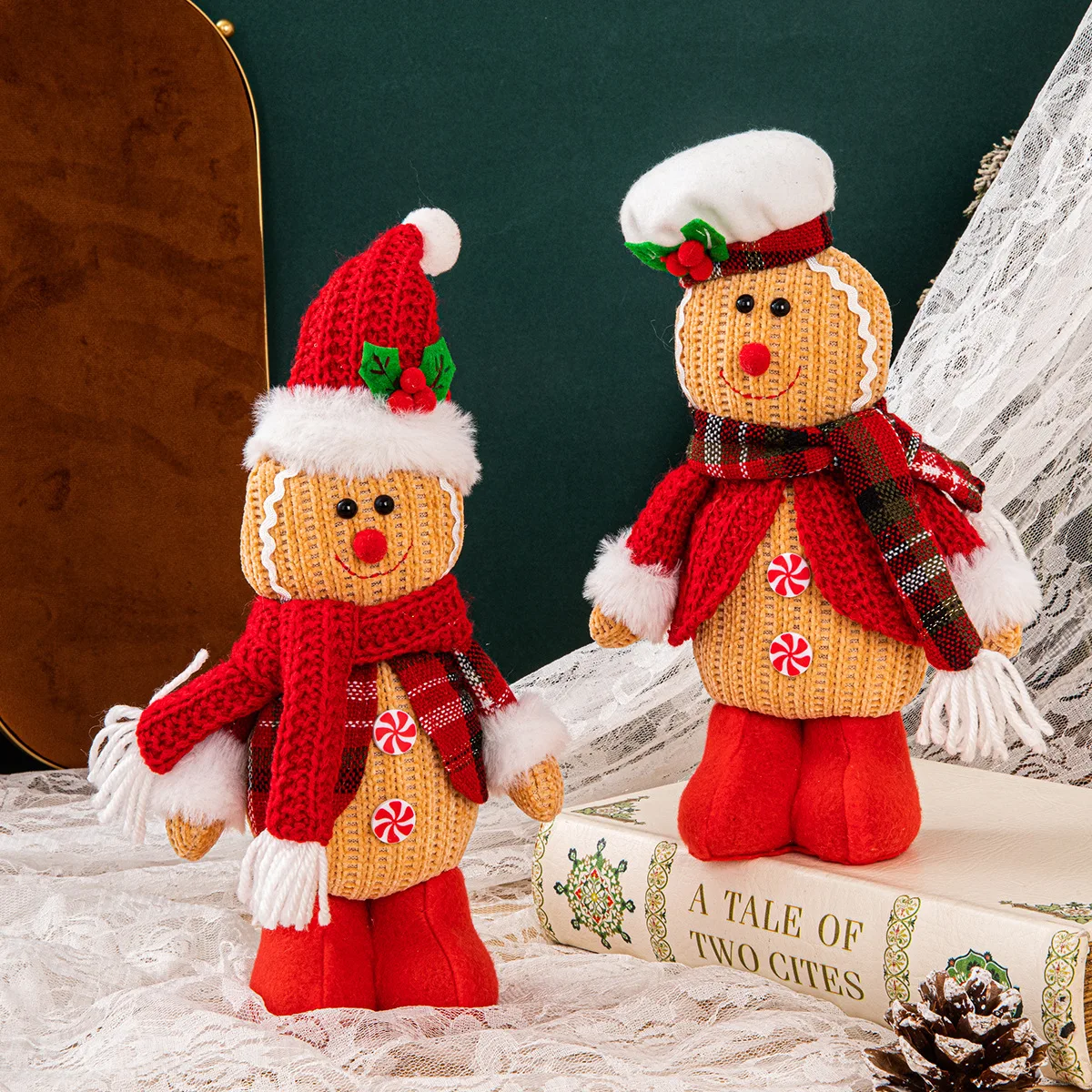 Christmas Standing Gingerbread Man, Scene Decoration Gifts, Christmas Gifts, Home and Party Decorations