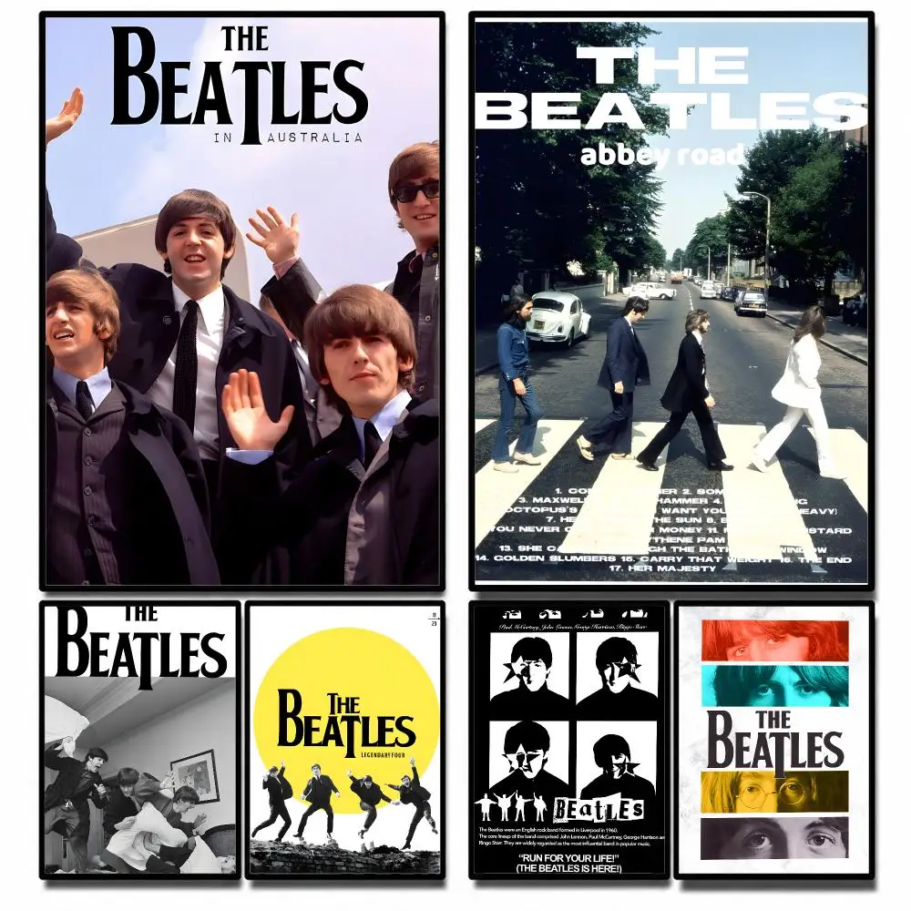 Band The Beatles Poster High-definition poster stickers, suitable for bedroom, living room, home decoration