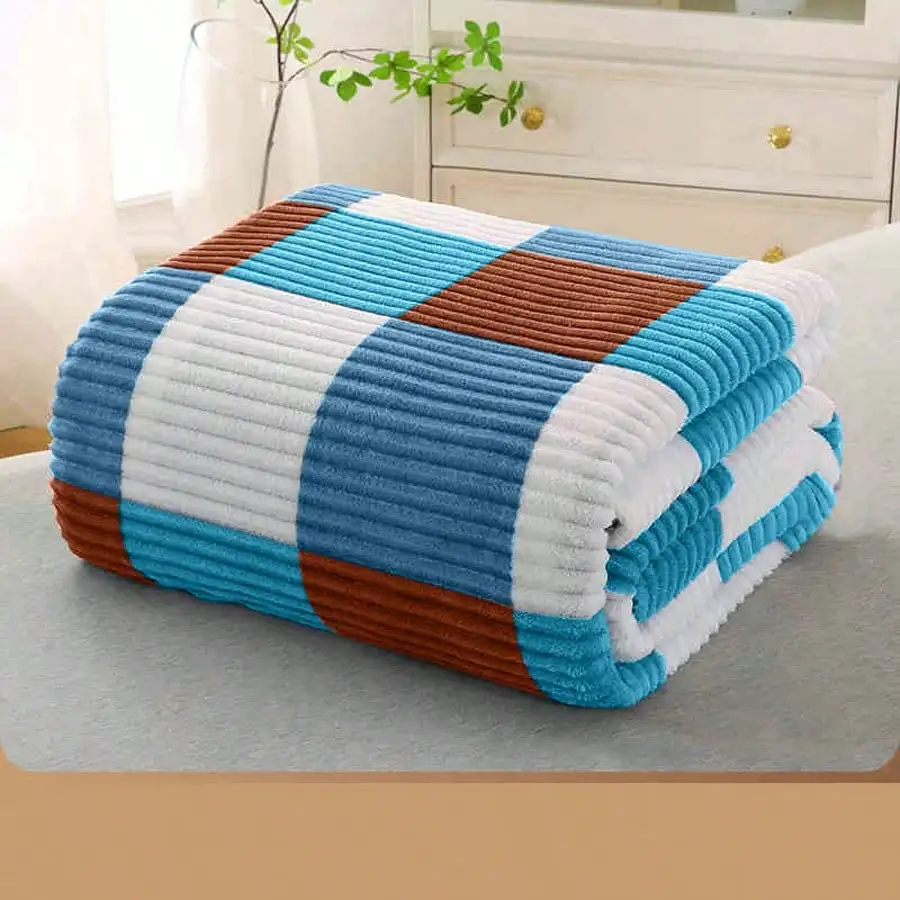 Manta para Aire Acondicionado de 200x230cm , Diseño Cuadros Frescos, Multiusos en Sofá/Cama, Ideal para Siesta y Hogar