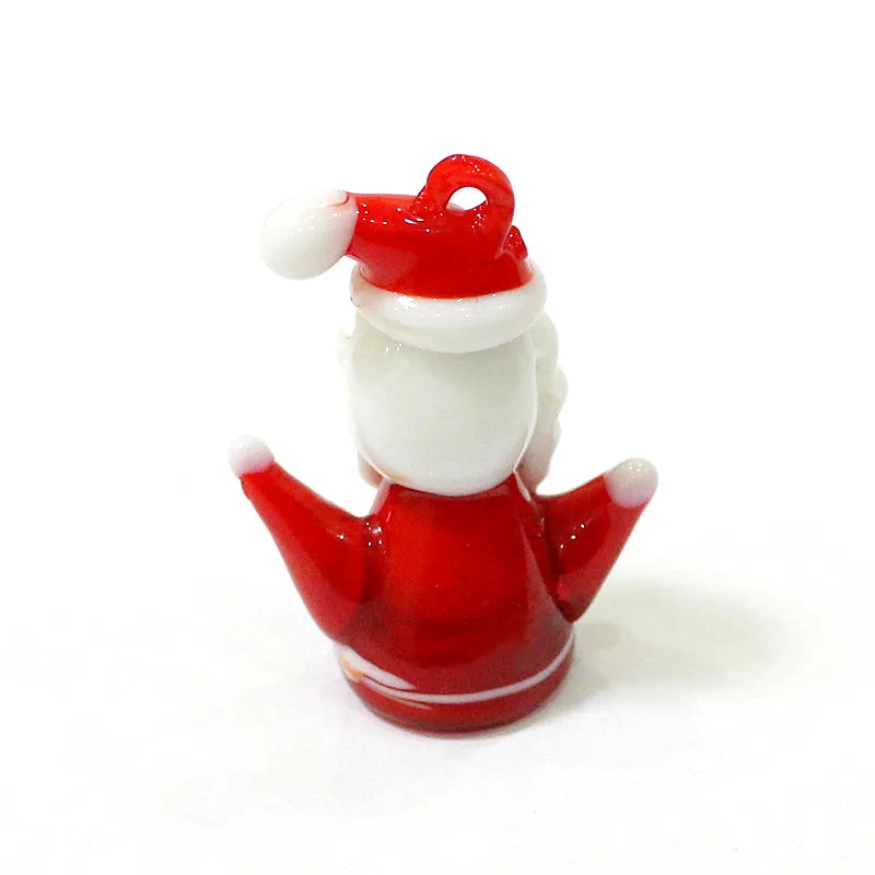 Pingente de Vidro do Papai Noel Artesanal Vermelho Decorativo para Árvore de Natal Enfeite Natalino Criativo Fofo e Charmoso Enfeite de Suspender para Decoração Festiva Caseira Presentes de Feriado