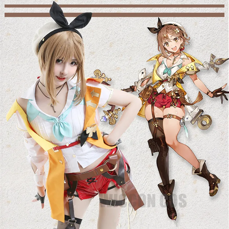 

Azur Lane X Atelier Ryza Ever Darkness & the Secret Hideout Cosplay Ryza Uniform Set Hallween Costumes