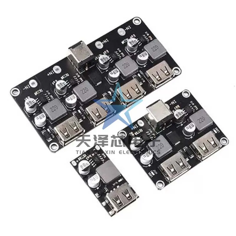 

DC step-down module 12V24V to QC3.0 fast charging single USB mobile phone charging board supports Apple Huawei FCP