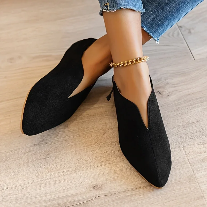 Damen-Slipper, Slipper-Freizeit schuhe, bequeme, weiche, spitze Zehen