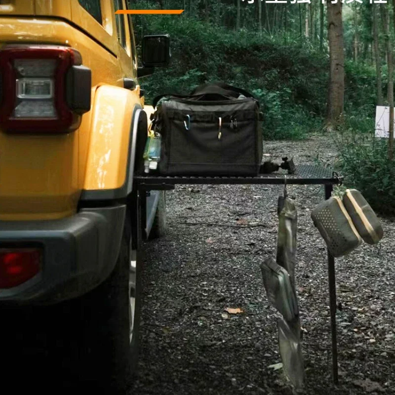 

Portable plug-in folding campsite table tire expansion storage table mountain beach storage car equipment