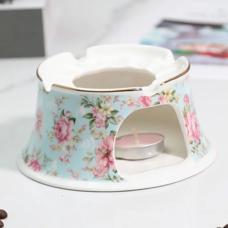 800ML European Ceramic Teapot and Tea Warmer English Afternoon Tea Set High-Grade Porcelain Coffee Pot Heat Resistant Kettle Pot