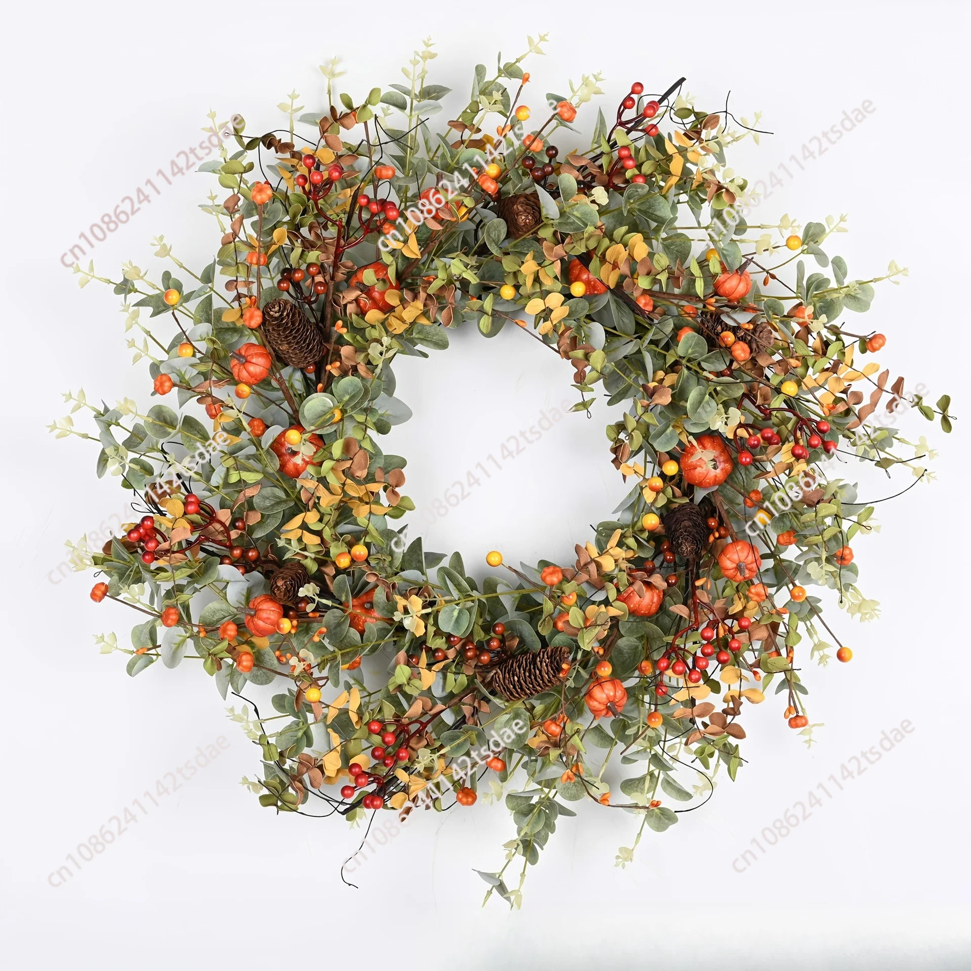 Autumn Pumpkin Berry Front Door Simulation Wreath Decoration FAutumn Wreath