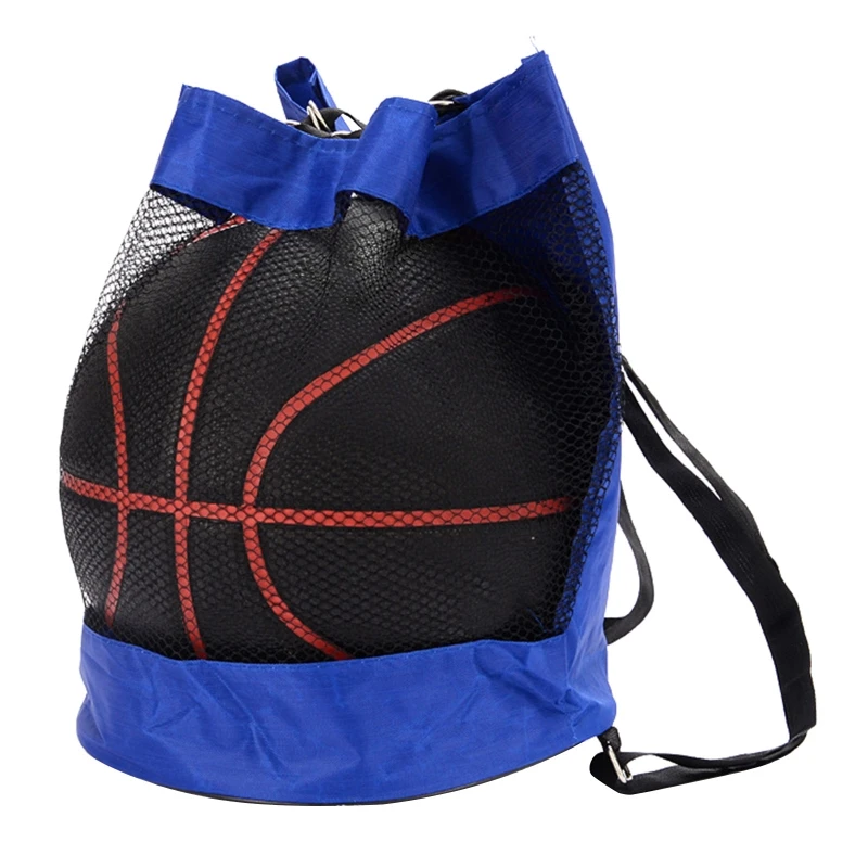 1pcs Sports Basketball Backpack Oxford Cloth Shoulder Crossbody Bag Basketball Mesh Bag Backpack Mesh Bag volleyball football