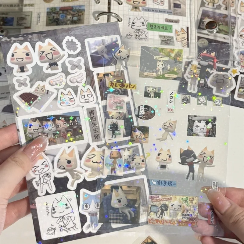 

Горячие Y2k Ретро милые кавайные наклейки с героями мультфильмов Торо Иноуэ, прозрачная медная бумага, декоративный чехол для телефона, набор наклеек, подарки для девочек