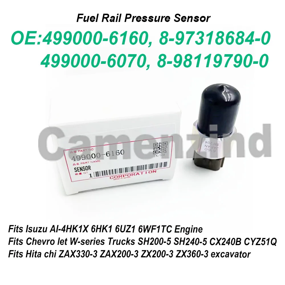 

499000-6160 Датчик давления топливной рампы 4990006160 8-97318684-0 для Nissan Navara Pathfinder Mitsubishi 499000-6070 8-98119790-0