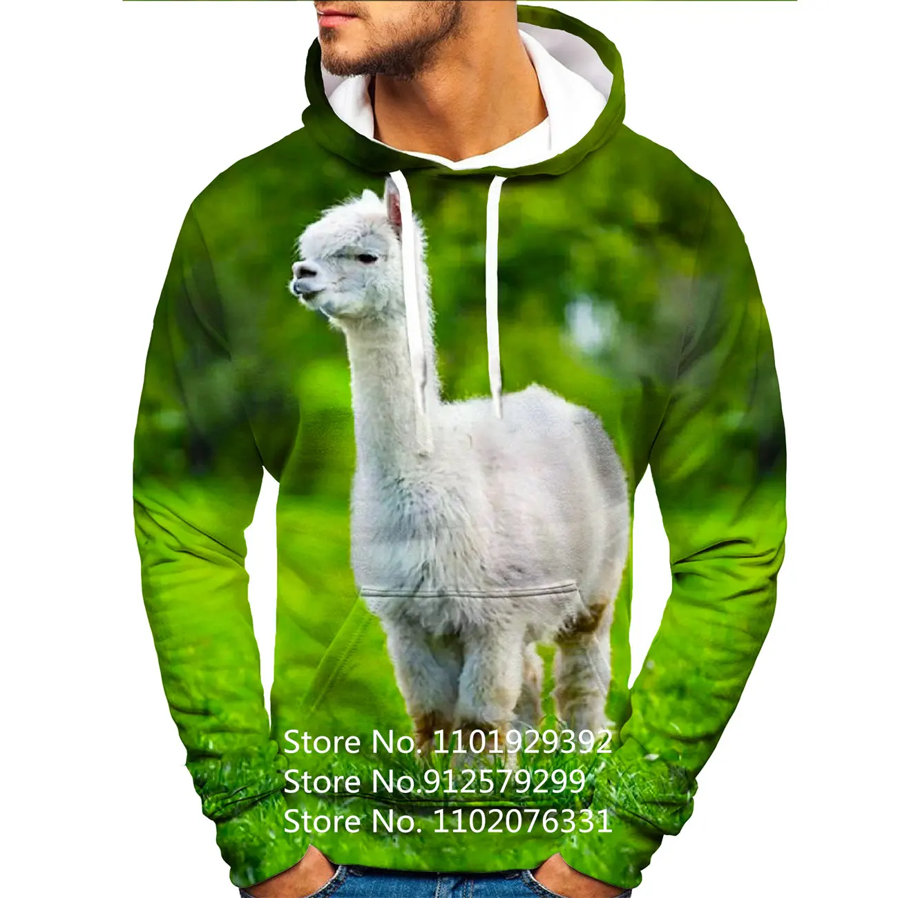 

New Fashion Funny Sheep Hoodie Animal 3D Printed Sweatshirt Mens Pullover Spring Autumn Jacket