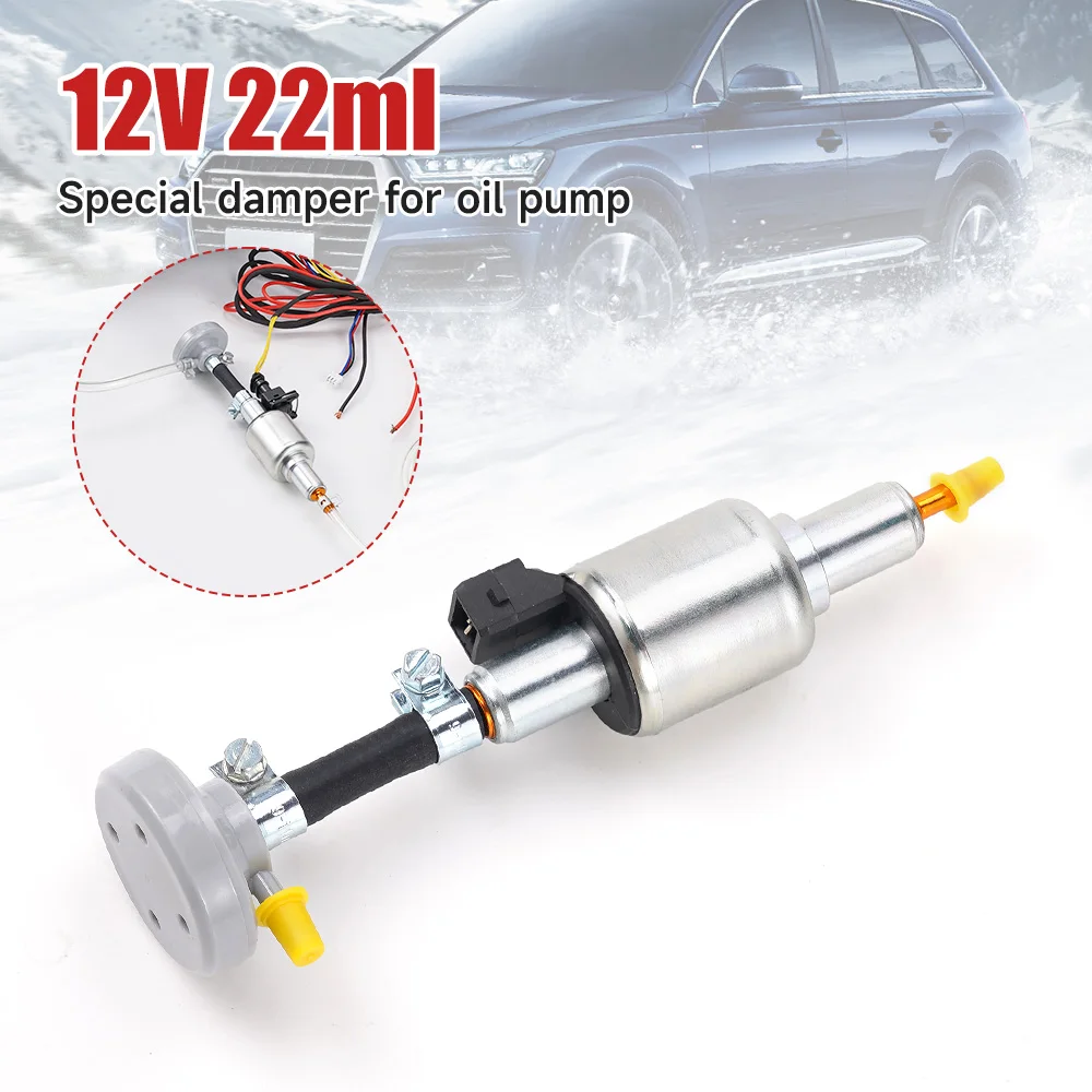 

12V 22ML Universal Metal Fuel Oil Pump And Damper Kit For 2KW 8KW Diesel Air Heater Car Truck Rv Parking for Webasto Eberspcher