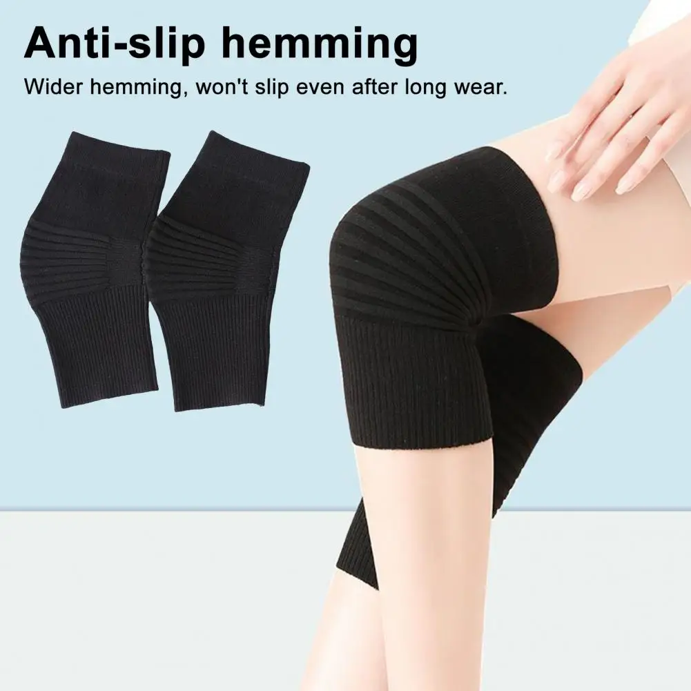 1 par de rodilleras de 20cm para hombres y mujeres, rodillera de algodón elástico para soporte de rodilla, mejora de la circulación, alivio del dolor