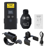 Bicycle Front Lamp with Horn Smart Light Sensor Cycling Safety Lamp Remote Control Bike Headlight Flashlight for Night Riding