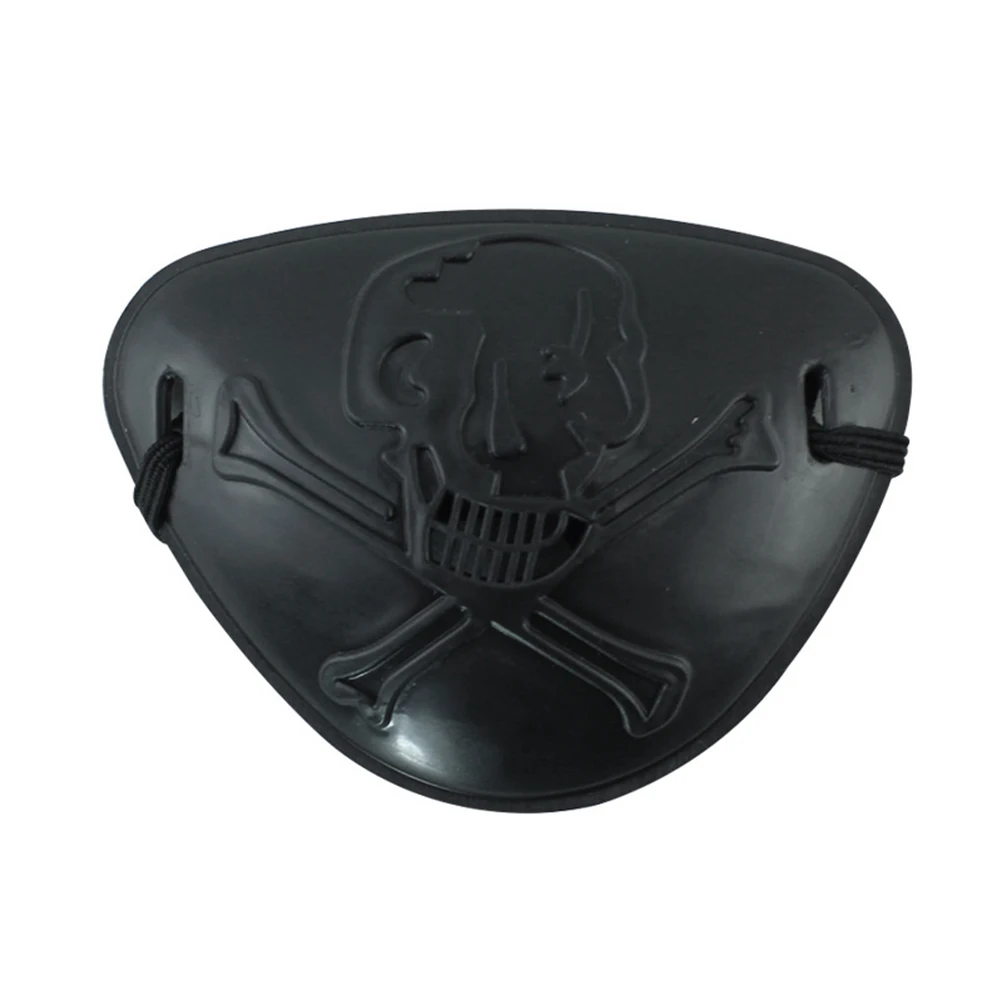 

6pcs Pirate Eye Patch Black Printed Soft Halloween Costume Party Cosplay Accessory For Kids Adults Festival Decoration