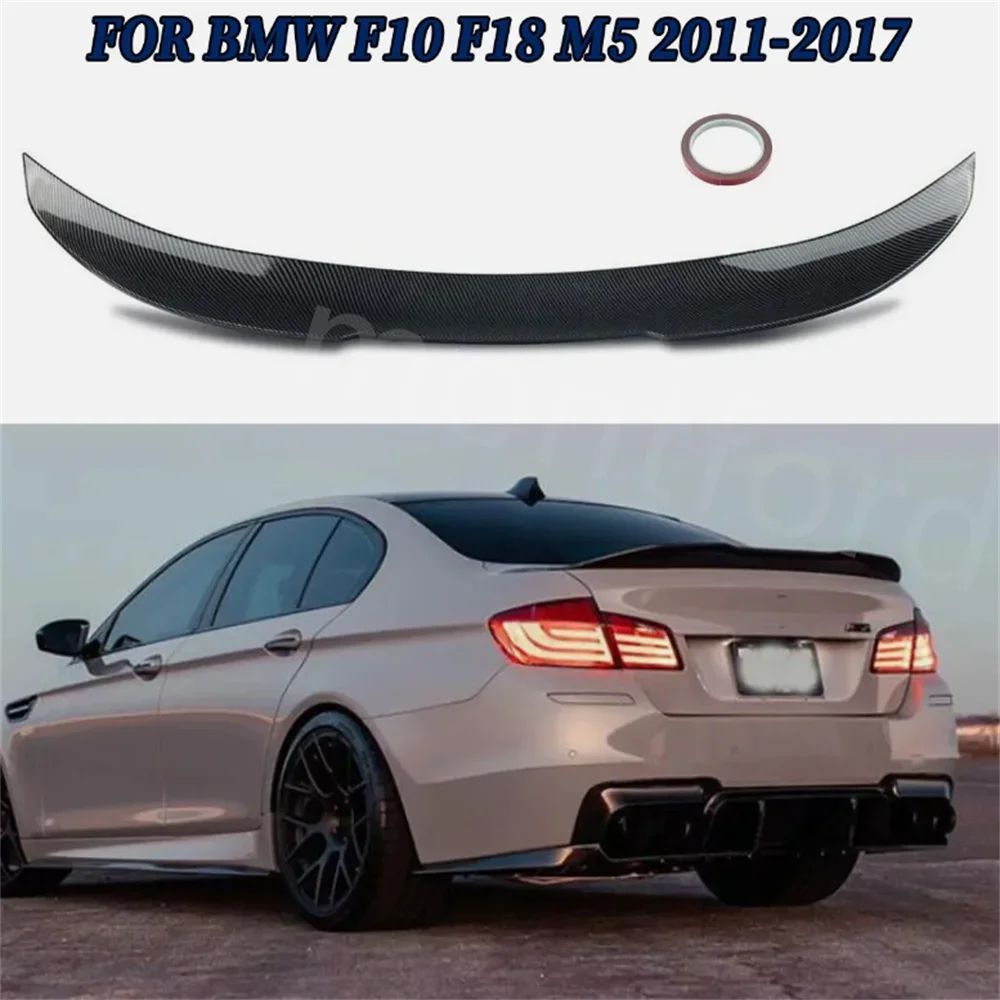 

1 шт. автомобильный Стайлинг ABS глянцевый черный спойлер для BMW F10 MP Стиль 5 серии F10 M4 Спойлер в стиле карбоновые крылья PSM Style 2012-2018