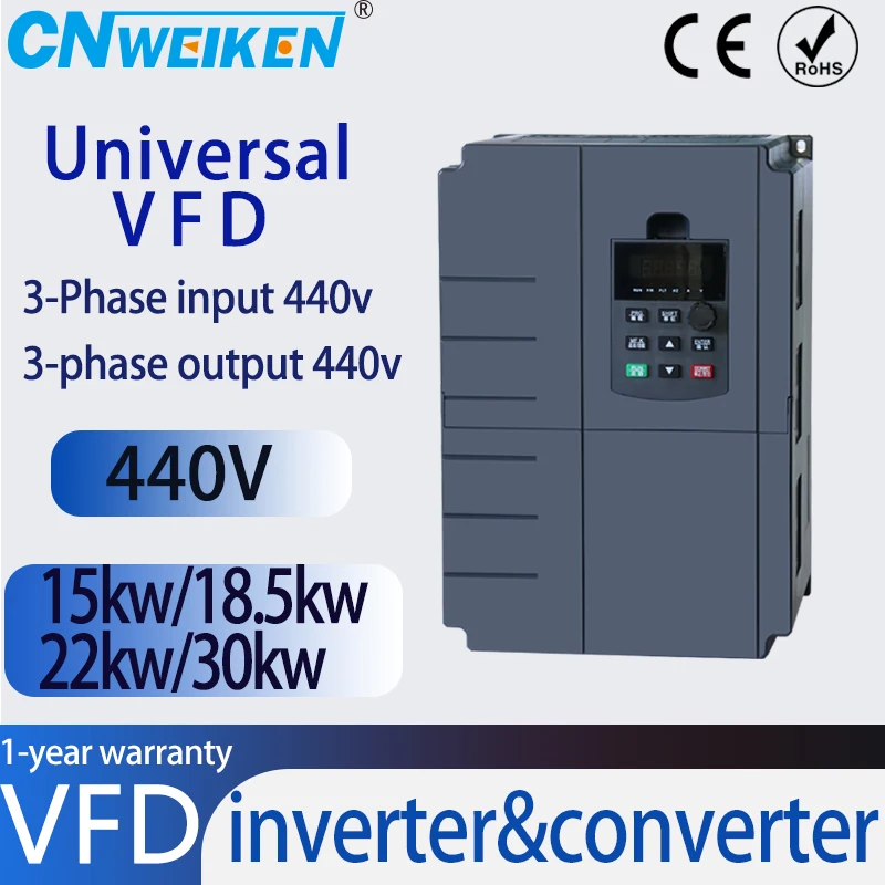 15KW/18.5KW/22KW/30KW 440V Frequency Inverter 50hz to 60hz / Variable Frequency Converer / AC Frequency Drive For 3phase Motor