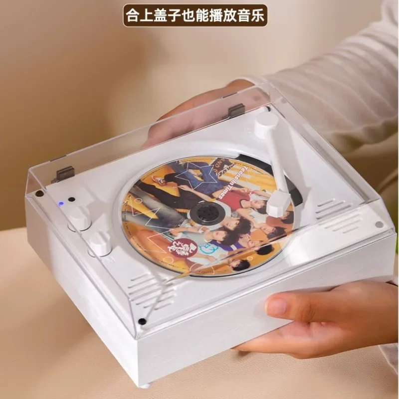 In Stock CD Player Bluetooth Speaker Retro CD Player Multi-Functional Album Disc Record Player Birthday Gift