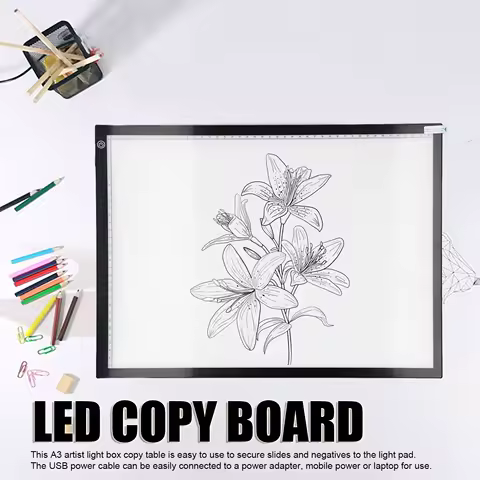 New A3 Art Light Pad Light Table Painting Light Board Pad LED Stepless Dimming Artist Light Box Copy Table with 1.5m USB Cable