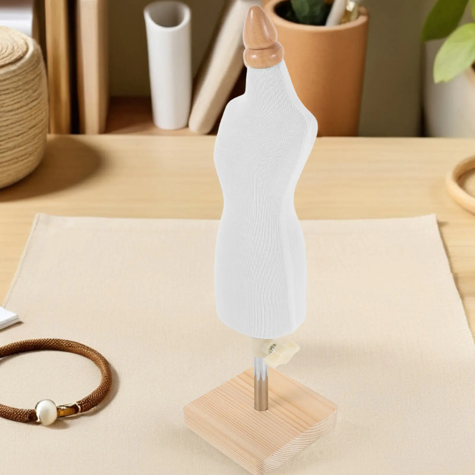

Half Body Mannequin for Sewing Projects - Adjustable Dress Form with Wooden Stand Perfect for Clothing Making