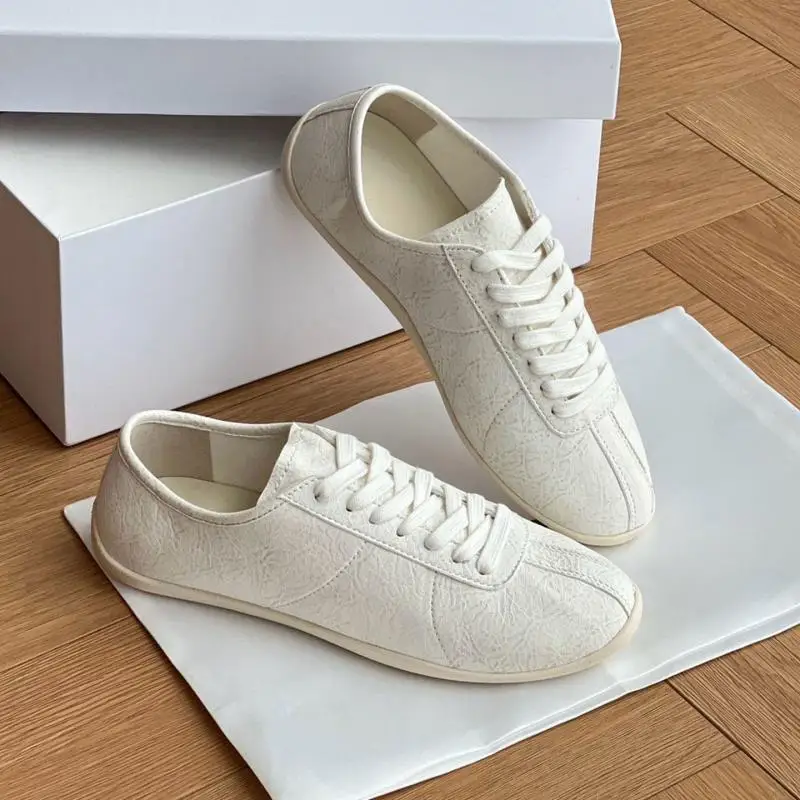 Maxdutti Minimalist Women's Shoes For Woman Soft Genuine Leather White Women's Sneakers And Casual Shoes Women's Sports Shoes