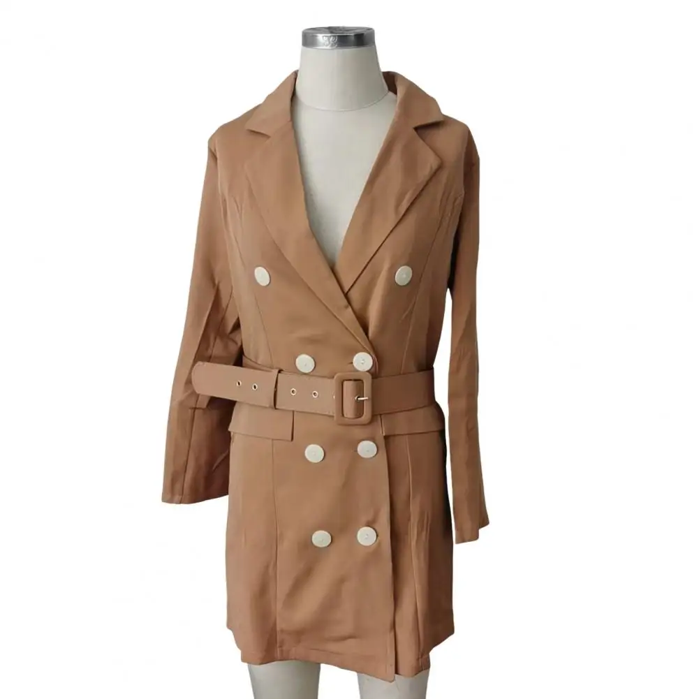 

Офисное женское двубортное платье-блейзер, женское весеннее платье с надрезом и длинным рукавом, белые, черные мини-платья, платье, рабочая одежда