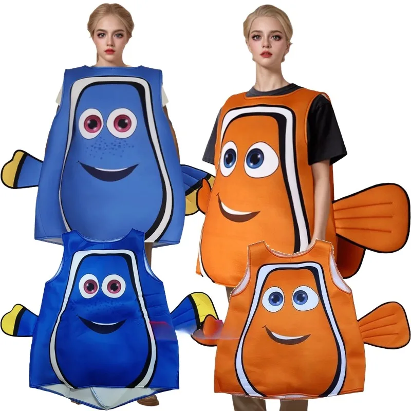 Disfraz de Cosplay de Anime Busca a Nemo y Dory, Traje de Animal Submarino, Pez Payaso, para Fiestas Temáticas de Carnaval, Juegos de Rol, para Adultos, Mujeres y Hombres