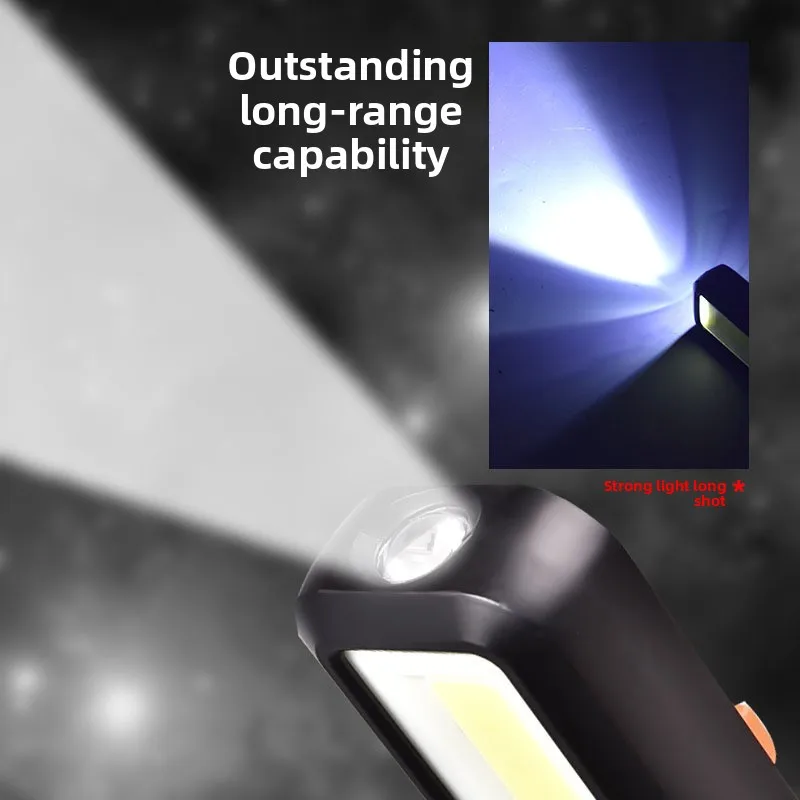 Work Light LED with Strong Magnet COB, Automotive Repair and Maintenance Lamp, Rechargeable Emergency Light Flashlight with Hook