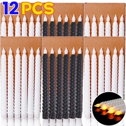 LED Flameless Taper Candles Lights Window Decorative Christmas Candles Lamp Electric Long Candles 3D Wick Flameless Candlesticks