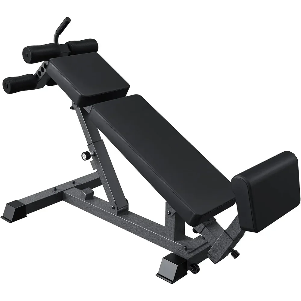 

Weight Bench Heavy Capacity | 9-4-4 Almost 90° Adjustable Incline Decline Exercise Bench Press for Home Gym More St