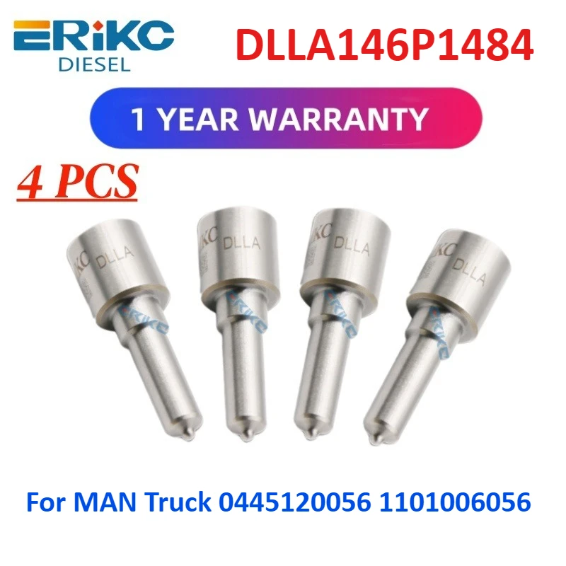

4 шт. DLLA 146 P 1484 DLLA 146P 1484 Форсунка DLLA146P1484 Форсунка дизельного топлива 0433171918 для грузовика MAN 0445120056 1101006056