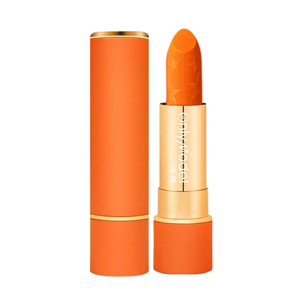 Wortel Lippenstift Hydraterende Gladde Energieke Felle Kleuren Oranje Lip Producten Schoonheid Langdurige Lippenstift F2l5