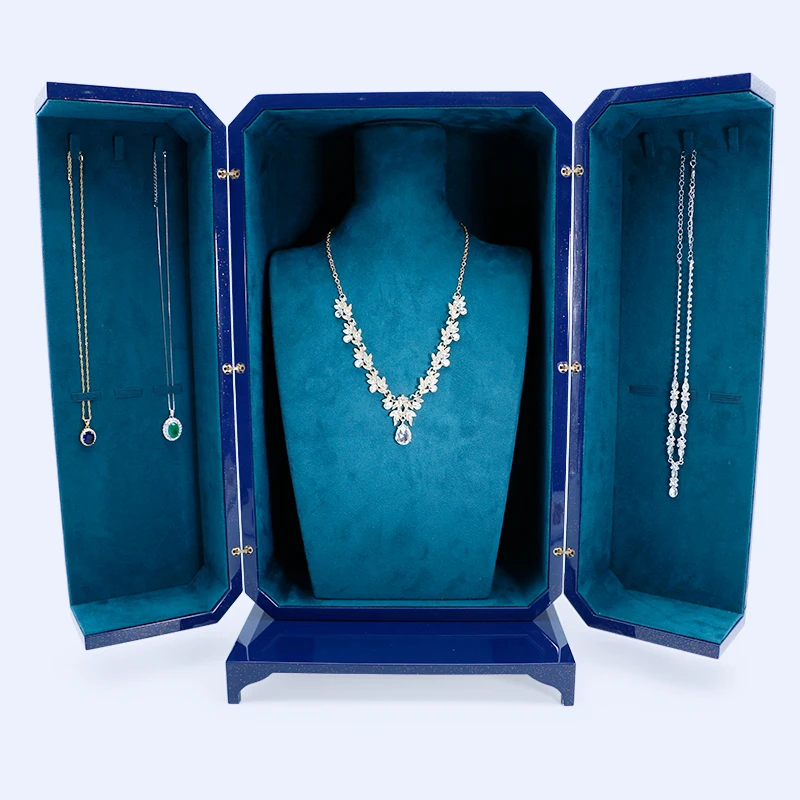 

Custom Luxury Jewelry Storage Box Bust Inside for Watch or Necklace Display Direct From Manufacturer