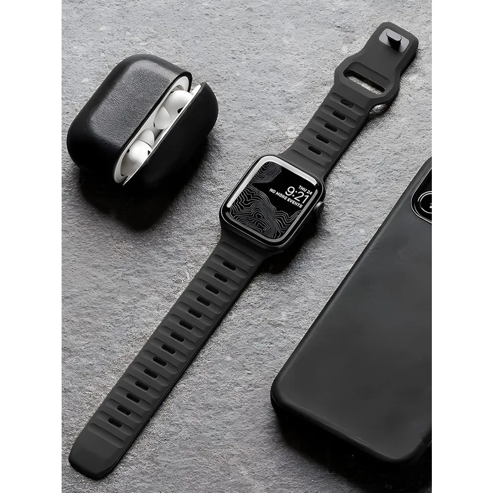 Pasek sportowy + etui do Apple Watch 44 mm 40 mm 45 mm 41 mm Silikonowa osłona paska Bransoletka zderzaka IWatch Series 9 8 7 6 5 SE Akcesoria