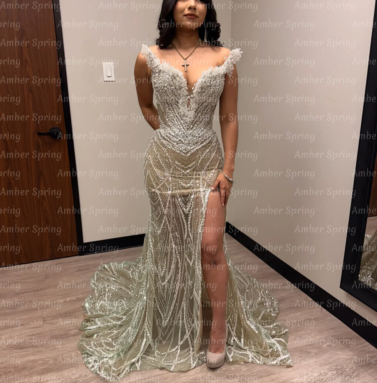 

Блестящие вечерние платья с бисером и пайетками, платье-русалка для выпускного вечера, сексуальное платье с высоким разрезом, блестящее платье для Met Gala, нарядное платье, индивидуальный пошив