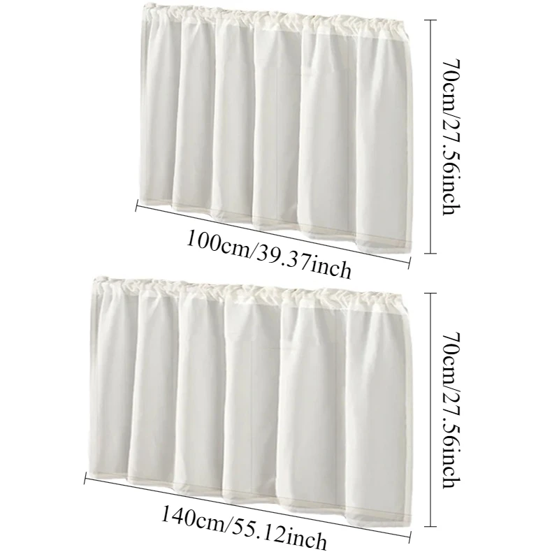 2 قطع مقاوم للماء مقاومة للخدش خزانة الستارة ماتي الساتان نسج إخفاء الستار خزانة المطبخ لوحة الشاشة الستائر