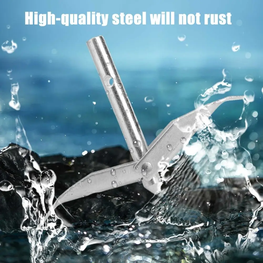 New Double-layer Ground Anchor Hard Steel Sturdy Hook Tent Anchor Gardening Greenhouse Fixers Orchard Tree Wire Rope Fixator