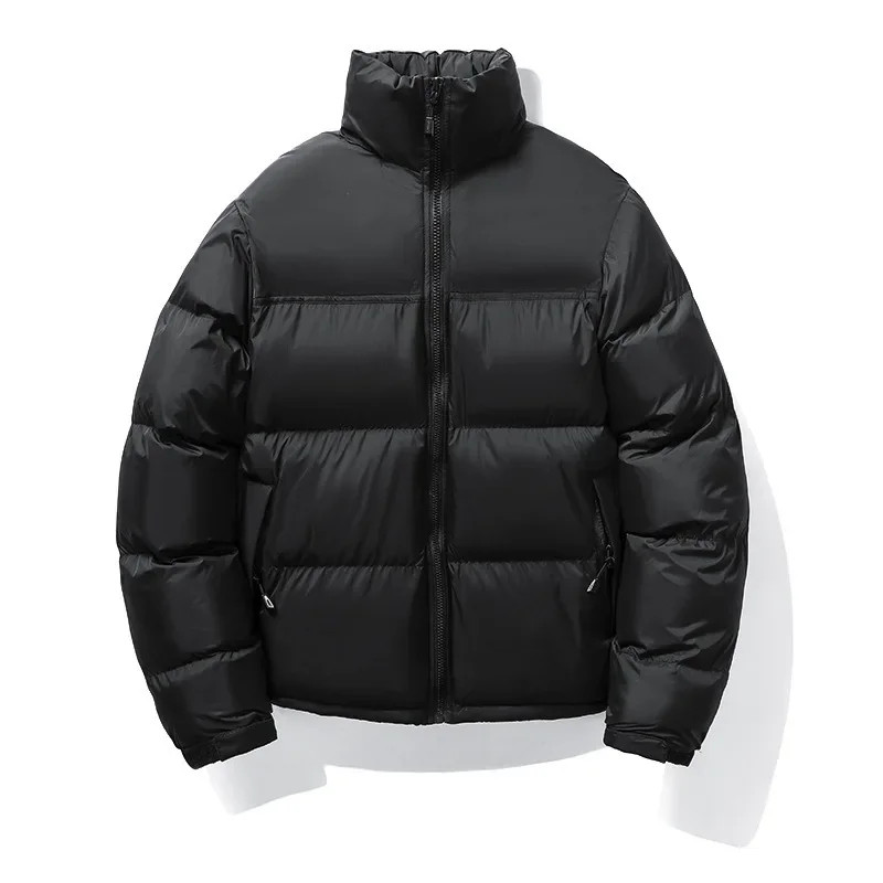 New Couple Autumn and Winter Short Cotton Coat Men\'s Coat Down Cotton Coat Stand Up Collar Warm Cotton Coat Men