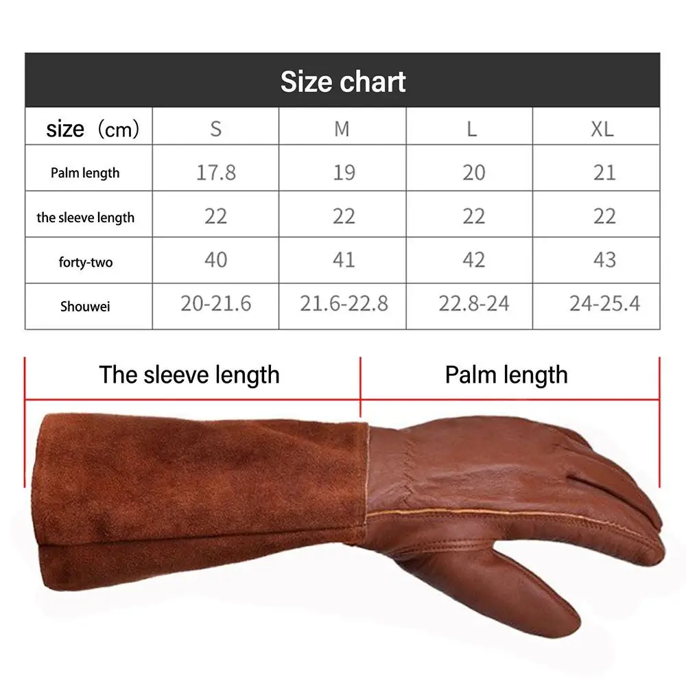 Tool Long Tube Gardening Mitts Leather Safety Pruning Gloves Arm Protection Thorn Proof Gardening Gloves Garden