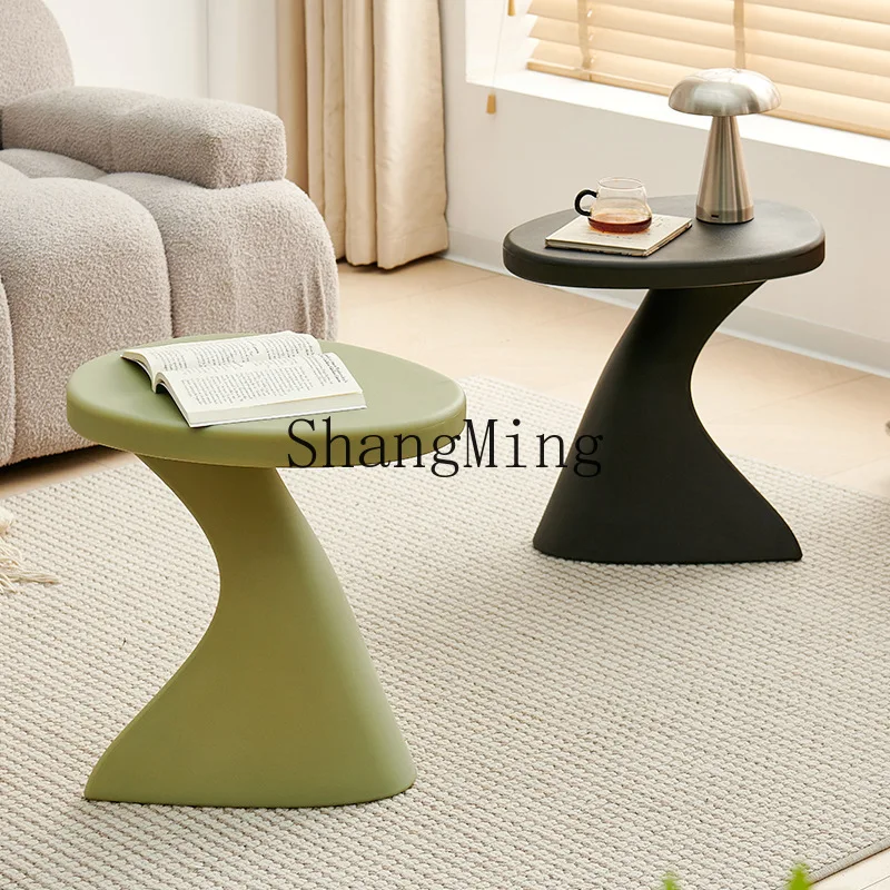 

ZYY light luxury high-end creative bedside table shelf small table living room mobile minimalist coffee table