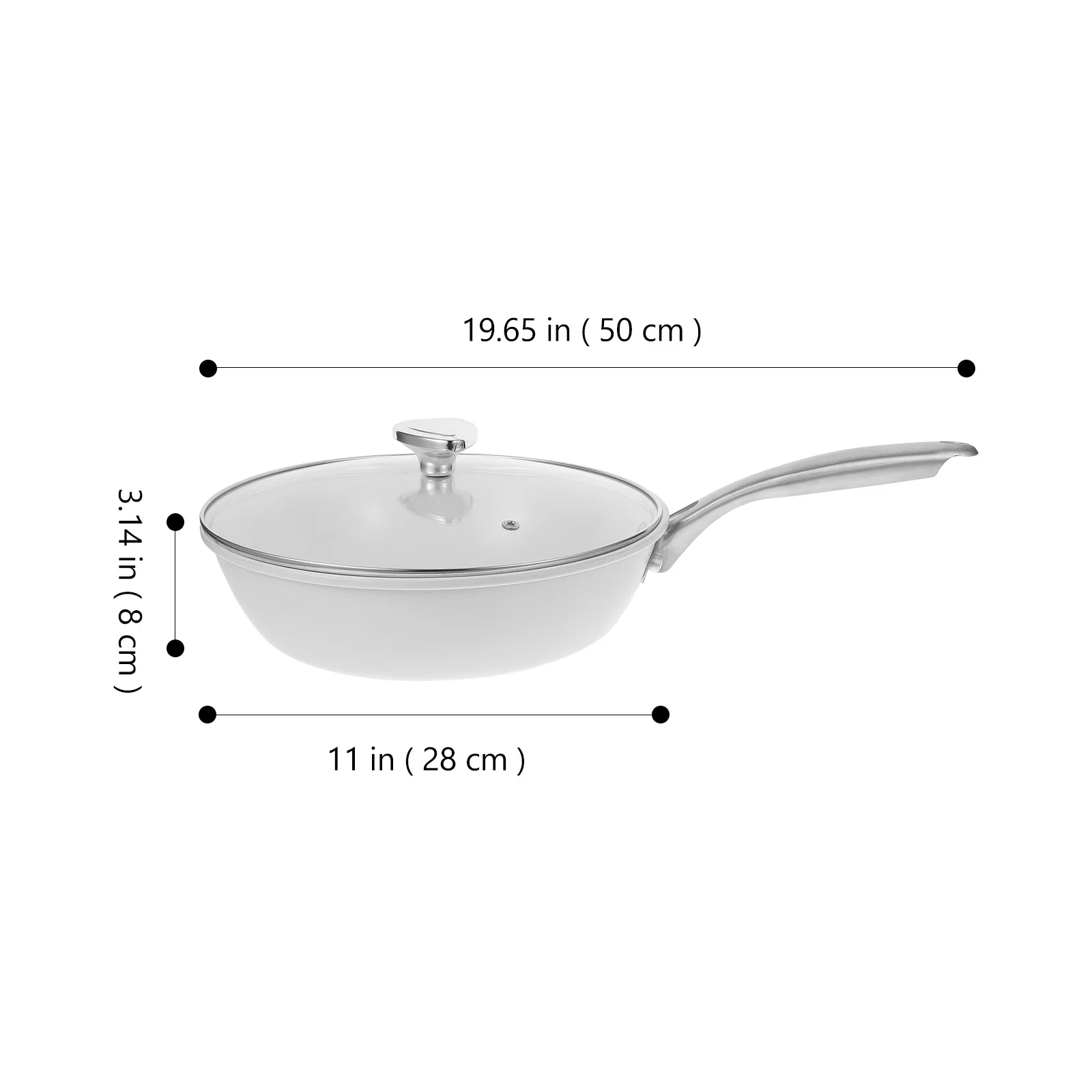 

Small Ceramic Nonstick Wok Pan Kitchen Universal Gas Stove Frying Pot Thick Bottom Lid Cooking Accessory