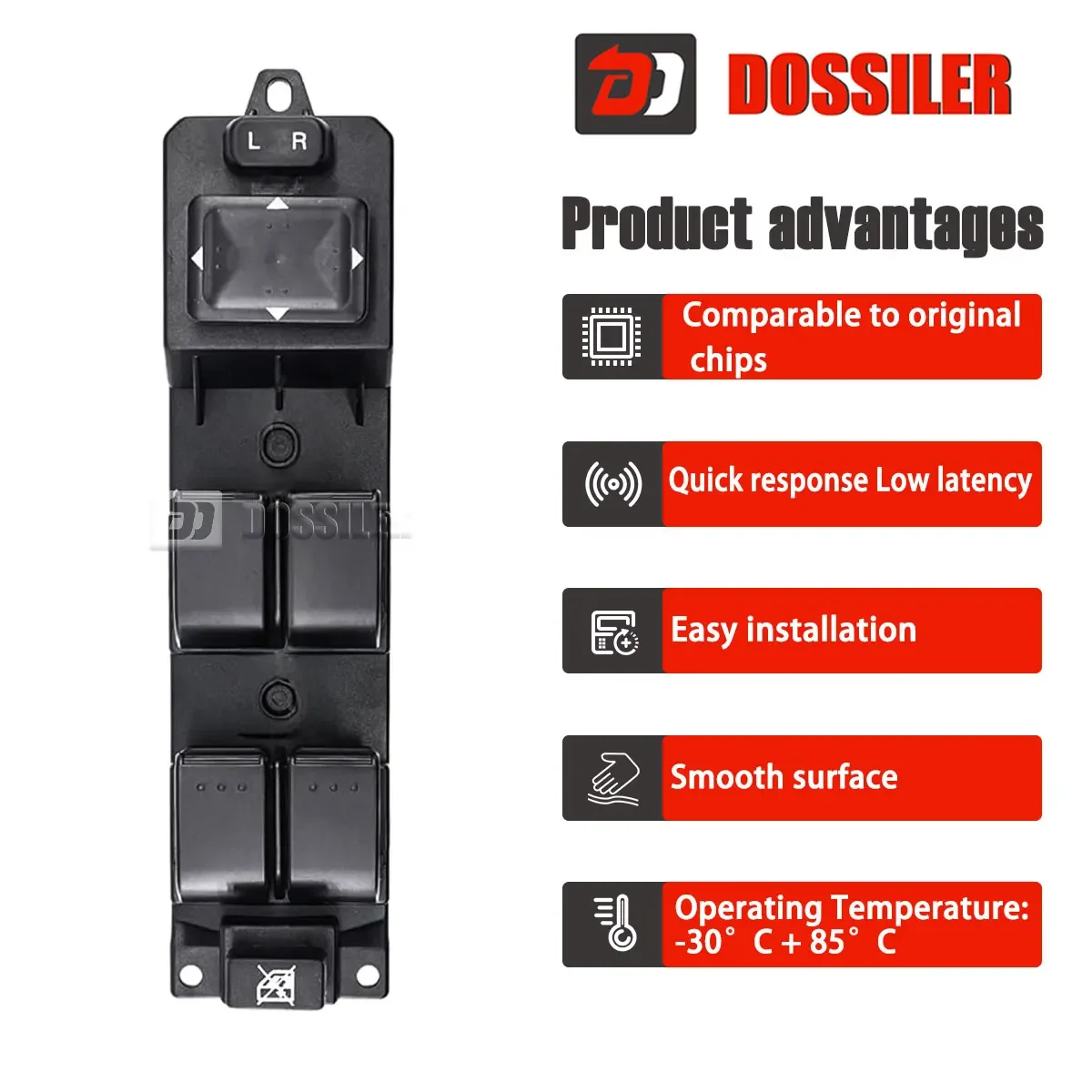 GV2S-66-350A Dossiler Electric Power Window Master Switch For Mazda 6 Mazda6 5 CX-7 Glass Button Front Left GV2S-66-350A