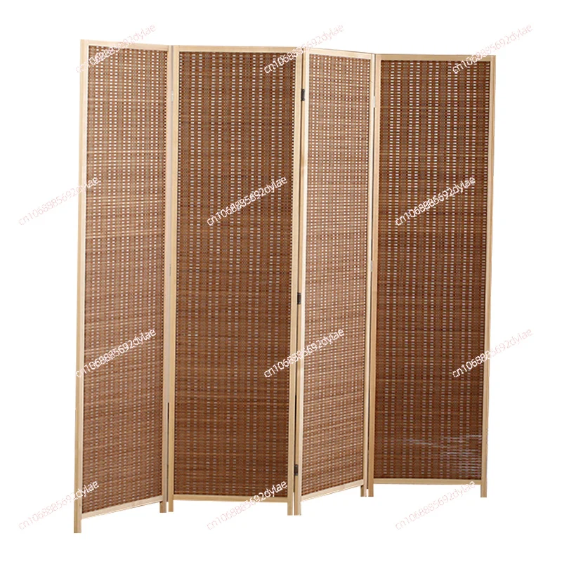 Bamboo Court Standing Screen, Modern Minimalist Tea House, Hotel Private Rooms, Private Rooms, Movable Folding and Sliding