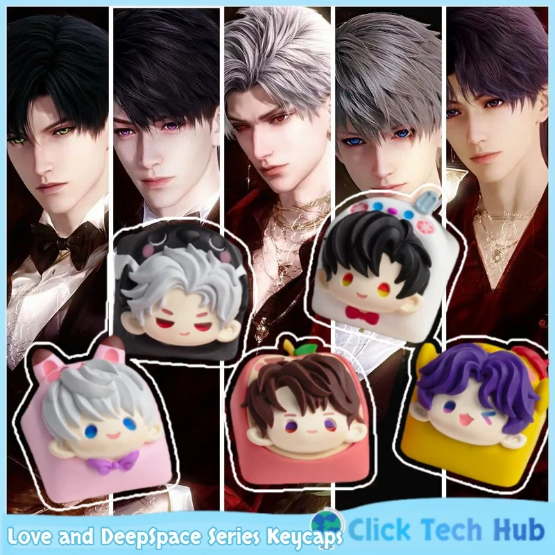 

Love And Deep Space Series Keycaps Single Aster Zayne Rafayel Sylus Caleb Game Character Key Cap Customized Mechanical Keycaps