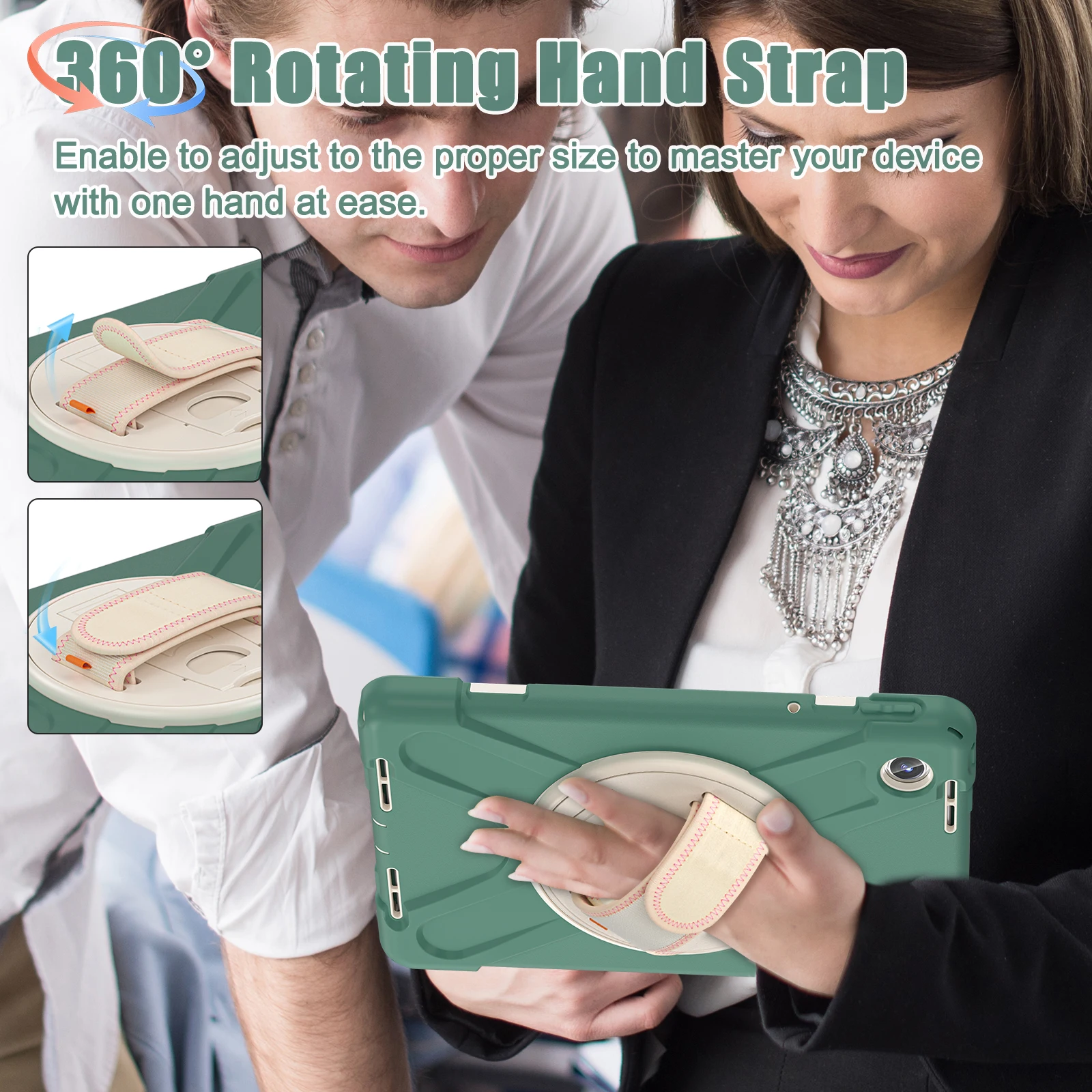 لينوفو شياو شين الوسادة 2024 تبويب M11 TB-330FU TB-331FC 11 بوصة حافظة متينة غطاء هجين مع حزام الكتف اليد للصدمات كابا #3