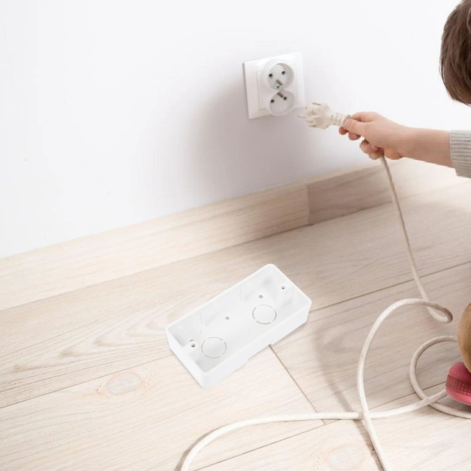 

4 шт., распределительная коробка для электрической проводки, настенная розетка для поверхностного монтажа, пластиковая розетка, органайзер, домашний декор, совместимый