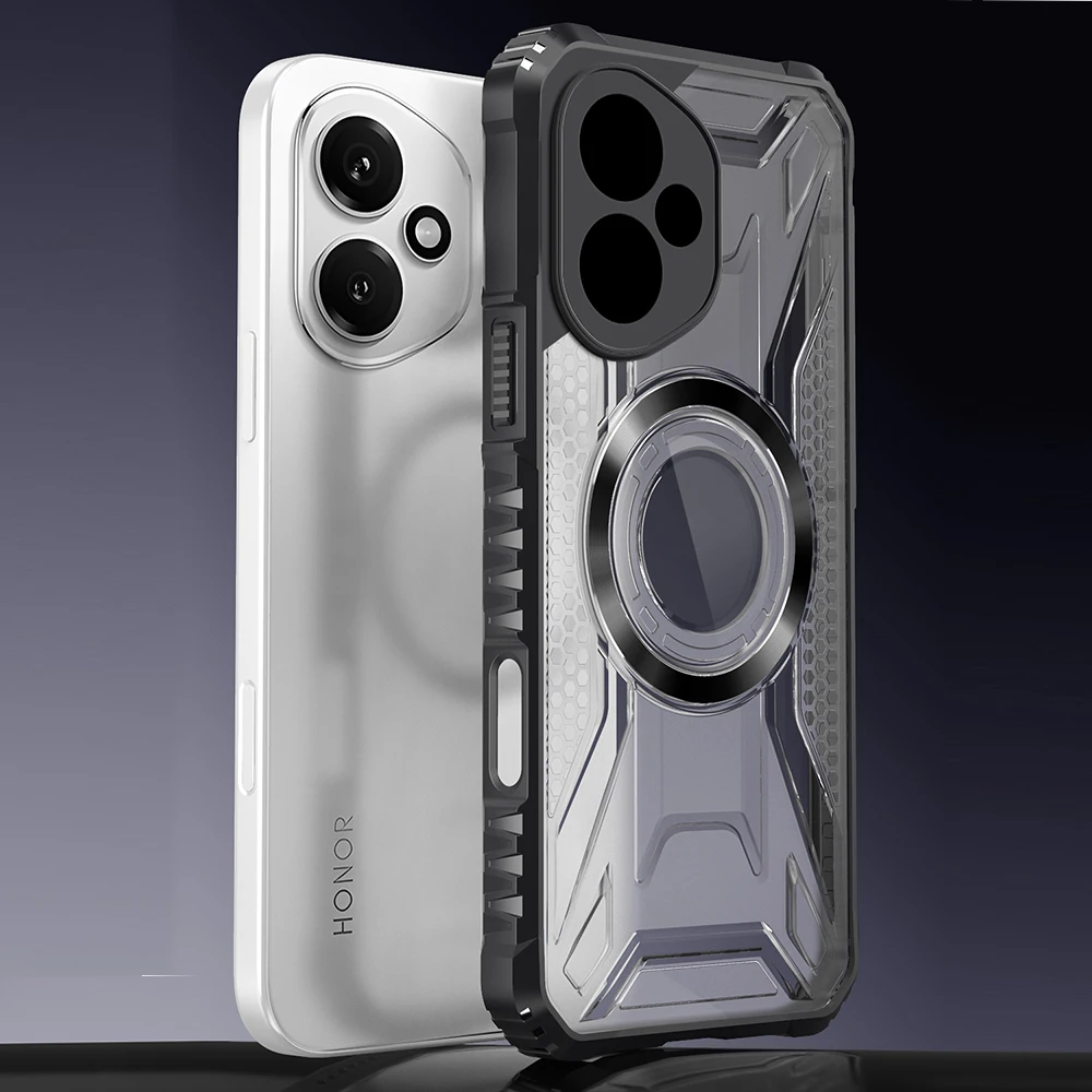 Funda magnética transparente de lujo para Magsafe, funda a prueba de golpes para Huawei Honor 400 Lite X9C X8C X7C X6B X60 Pro