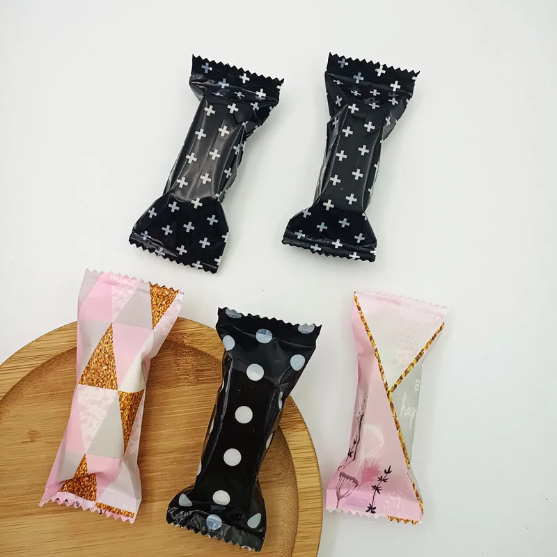Nougat Zucker Verpackungs beutel Hot Seal Erdnuss Süßigkeiten Plastik verpackungen handgemachte Bäckerei Dekoration liefert 4*9,5 cm 100 teile/los – Detail 5