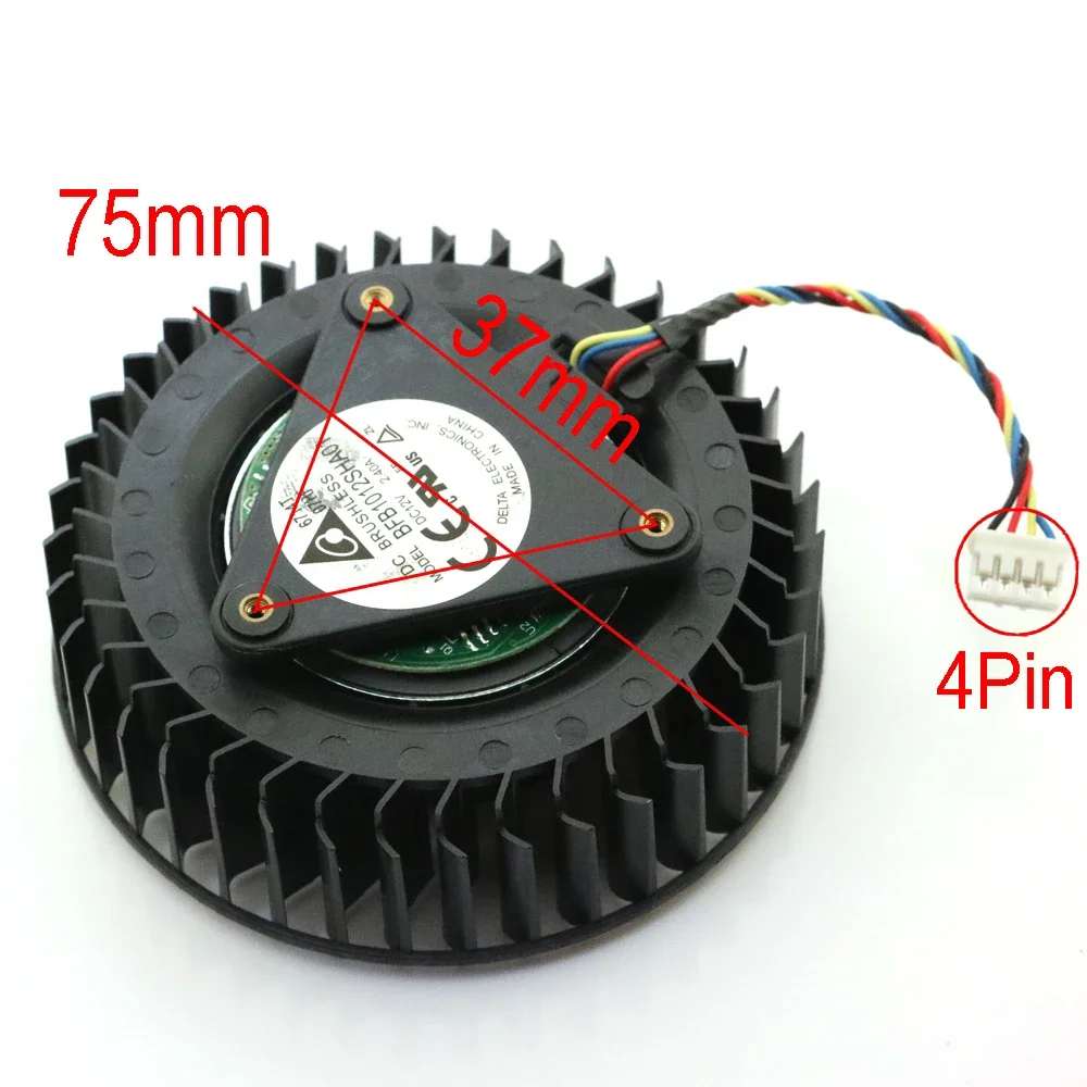 BFB1012SHA01 75mm DC12V 2.4A For AMD Radeon R9 380X 4GB Graphics Video Card VGA Fan