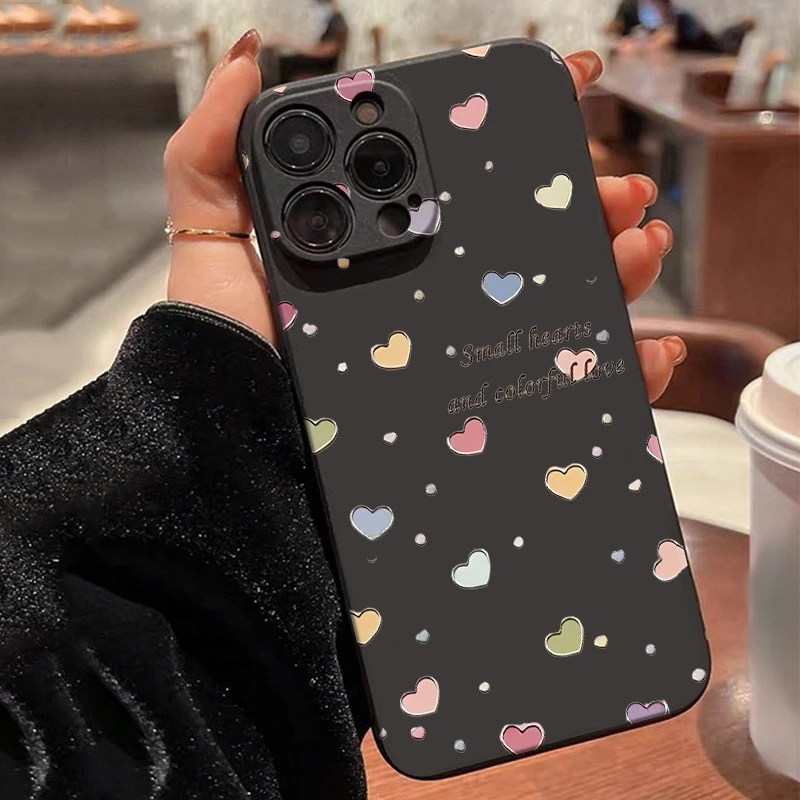 Smart Heart and Colorful Lout Phone Case For iPhone 17 16 15 14 13 12 11 Pro Max XS X XR 7 8 Plus 16E 17 Air Soft Silicone Cover